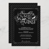 Iets met Happy Halloween-feestelijke uitnodiging (Voorkant / Achterkant)