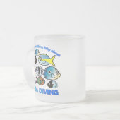 Iets met Scuba vissen Matglas Koffiemok (Voorkant links)