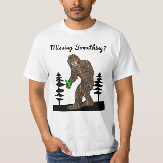 Iets missen? Bigfoot Disk Golf T-shirt (Voorkant)