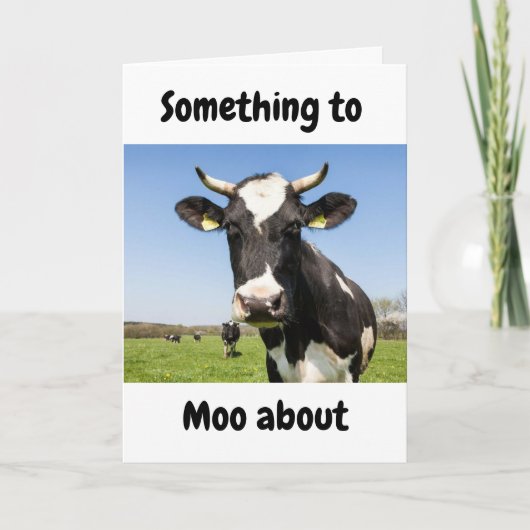IETS OM *MOO OVER* BROEDER VERJAARDAG KAART (Voorkant)