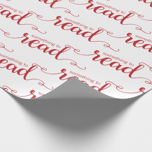 Iets om rood en wit omslagpapier te lezen cadeaupapier (Hoek)