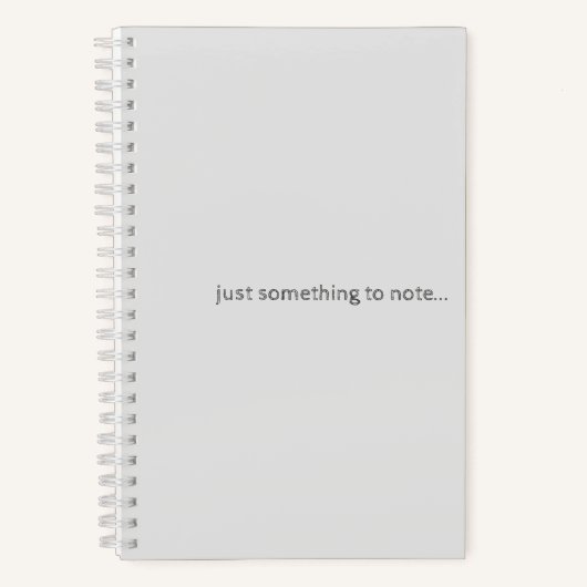 Iets om spiral Notitieboek te noteren (Voorkant)