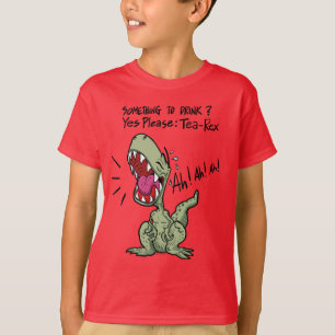 Iets om te Drinken? Ja, alstublieft: Tea-Rex Dinos T-shirt