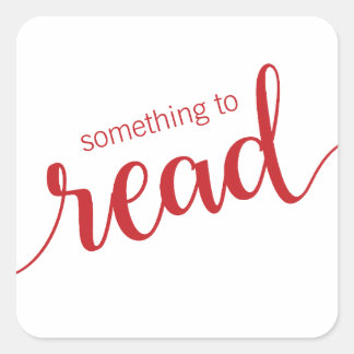 Iets om te lezen, Rood en Wit, Sticker Gift Label
