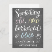 Iets Oud | Bridesmaid Kaart (Voorkant / Achterkant)