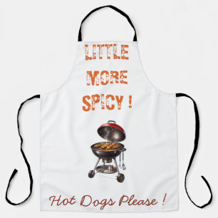 Iets pittigere BBQ-schort met hotdogs-ontwerp Schort