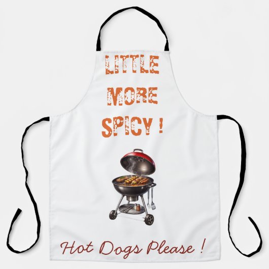 Iets pittigere BBQ-schort met hotdogs-ontwerp Schort (Voorkant)