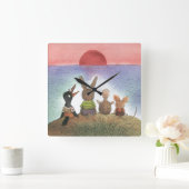 Iets rood vierkante klok (Huis)