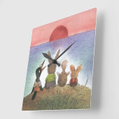 Iets rood vierkante klok (Hoek)