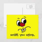 Iets Stinky Face Grumpy Briefkaart (Voorkant / Achterkant)