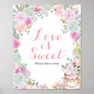 Iets Sweet is het Breken van Tea Party Love is Swe Poster