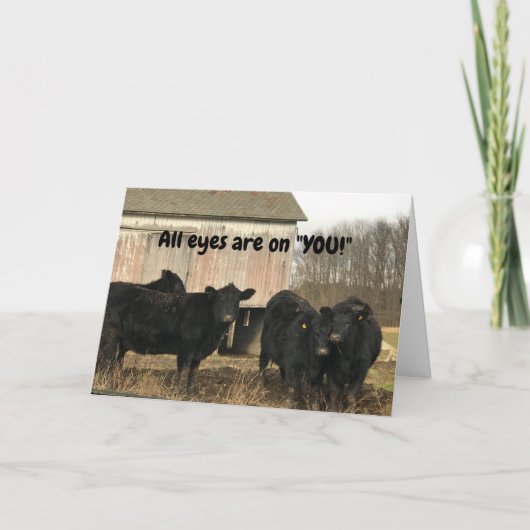 **IETS TE MAKEN MET MOO OVER** VRIEND'S BIRTHDAY K KAART (Voorkant)