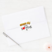 Iets uit en liefdevol ronde sticker (Envelop)