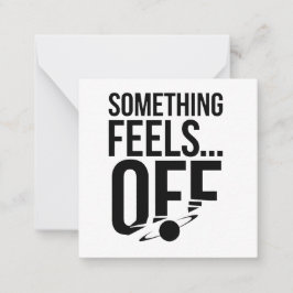 Iets voelt af - verontrustende en cryptische boods notitiekaartje