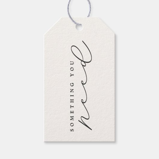 Iets wat je kerstavond nodig hebt cadeaulabel (Voorkant)