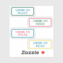 Iets wat je wilt, nodig, draag, leest Gift