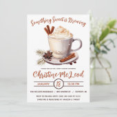 Iets zoets is brouwen, warme cacao Baby shower Kaart (Staand voorkant)