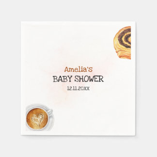 Iets zoets is het brouwen van Waterverf Baby showe Servet