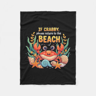 If Crab  Fleece Deken