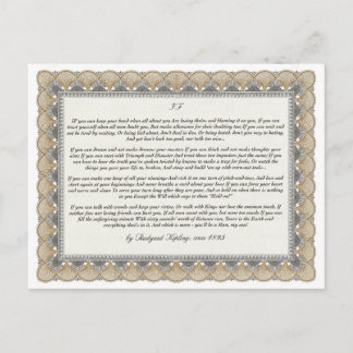 IF = een inspirerend gedicht voor jonge Mannen Briefkaart