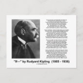"If—" gedicht van Rudyard Kipling Briefkaart (Voorkant)