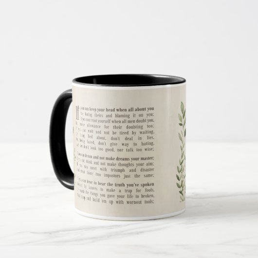 IF, Geïnspireerd gedicht van Rudyard Kipling Mok (Voorkant links)