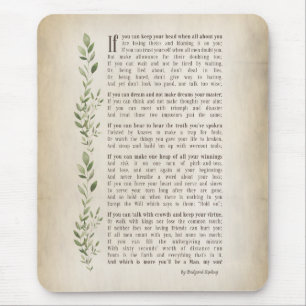 IF, Geïnspireerd gedicht van Rudyard Kipling Muismat