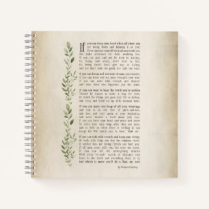 IF, Geïnspireerd gedicht van Rudyard Kipling Notitieboek