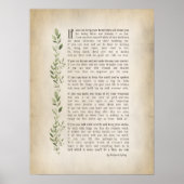 IF, Geïnspireerd gedicht van Rudyard Kipling Poster (Voorkant)