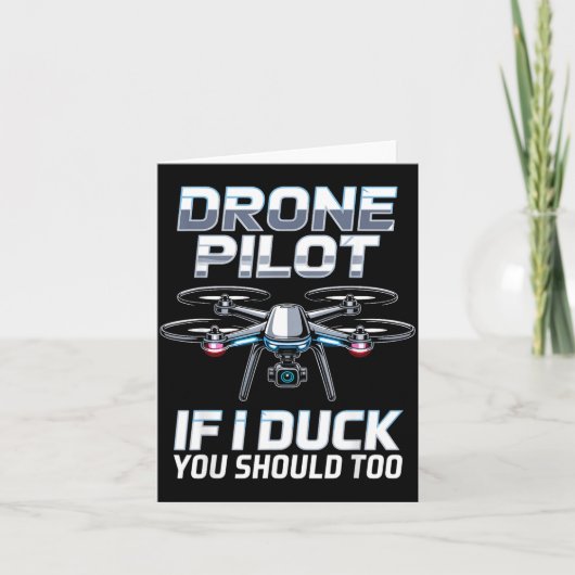 If I Duck Drone Lot Drone Operator Rc Quaopter Fly Kaart (Voorkant)