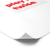 If its nice play it twice vinyl decor Poster (Coin)