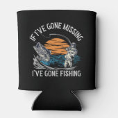 If I've Gone Missing I've Gone Fishing  Blikjeskoeler (Achterkant)