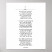 'If' Kipling iconisch gedicht Poster (Voorkant)