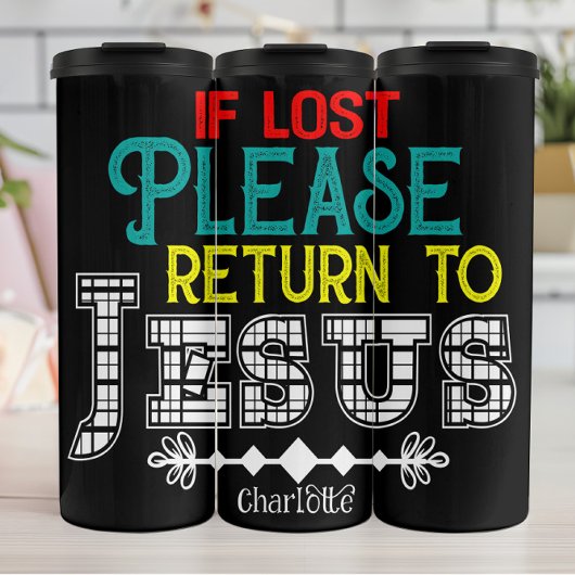 If Lost Please Return Jesus Thermosbeker