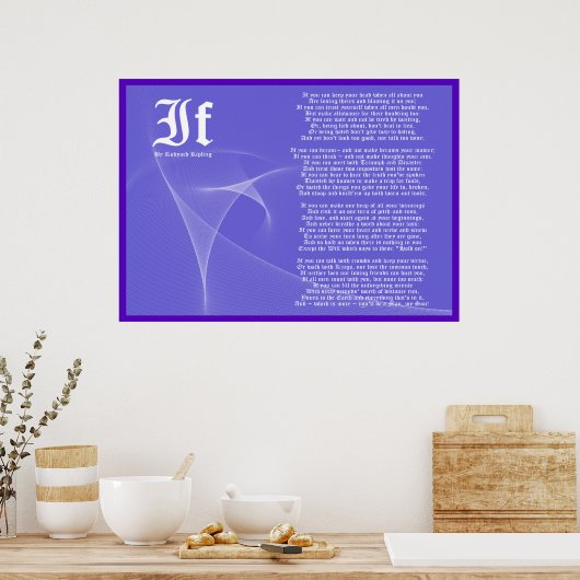 IF par Rudyard Kipling Poster Imprimer (Cuisine)