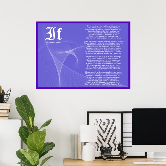 IF par Rudyard Kipling Poster Imprimer (Bureau à domicile)