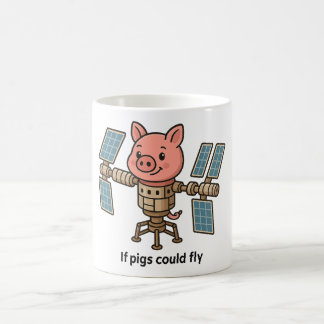 If pigs could fly - Piggie space station Koffiemok