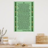 "IF" prose par Rudyard Kipling Poster (Cuisine)