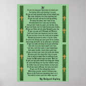 "IF" prose par Rudyard Kipling Poster (Devant)