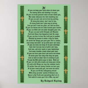 "IF" prose par Rudyard Kipling Poster