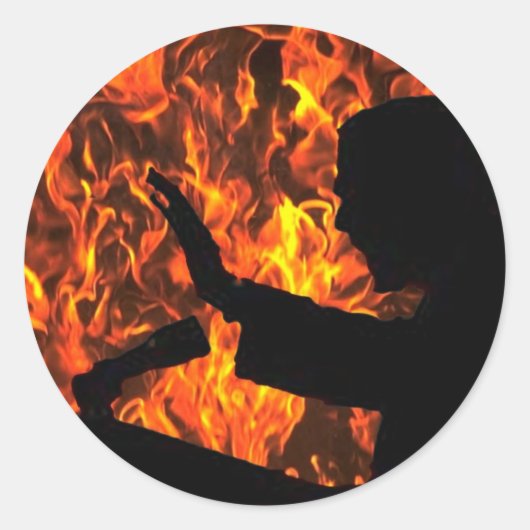 if_there_was_a_Hell_by_SrVnDaNK Ronde Sticker (Voorkant)