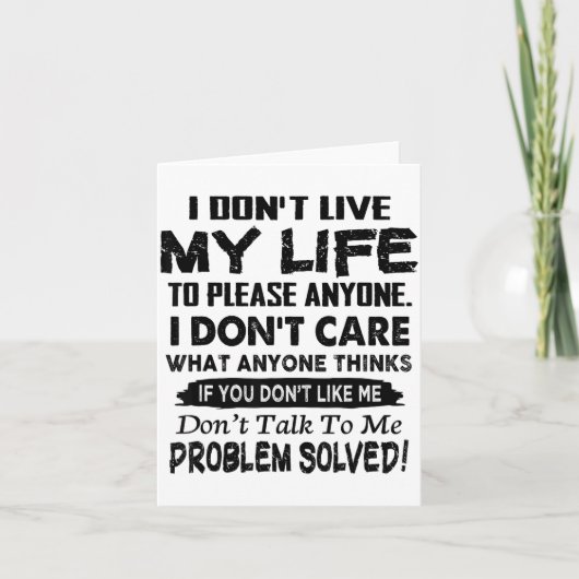 If You Don't Like Me Don't Talk To Me. Problem Sol Kaart (Voorkant)