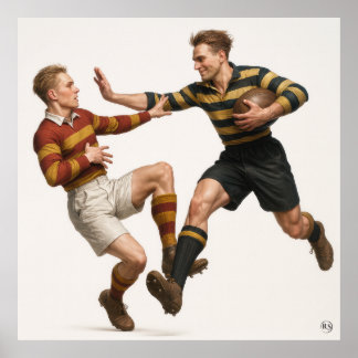 If Your Go High -  Vintage Rugby Print