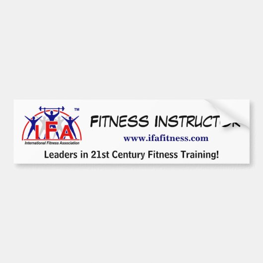 IFA Fitness Instructor Bumpersticker (Voorkant)