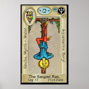 Ifdawn Deepdroom Tarot Key 12 ~ Hanged Man Poster