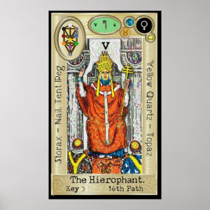 Ifdawn Deepdroom Tarot Key 5 ~ The Hierophant Poster