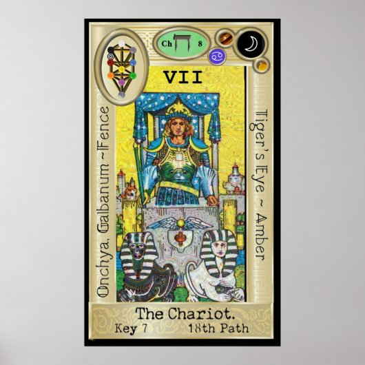 Ifdawn Deepdroom Tarot Key 7 ~ The Chariot Poster (Voorkant)