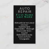 iFix. AUTO Repair COMPUTER Repair Visitekaartje (Achterkant)