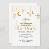 Iftar diner uitnodiging ramadan lentern en moskee (Voorkant / Achterkant)