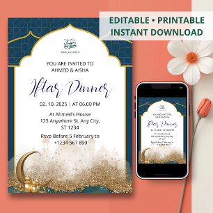 Iftar diner uitnodiging ramadan marine moskee